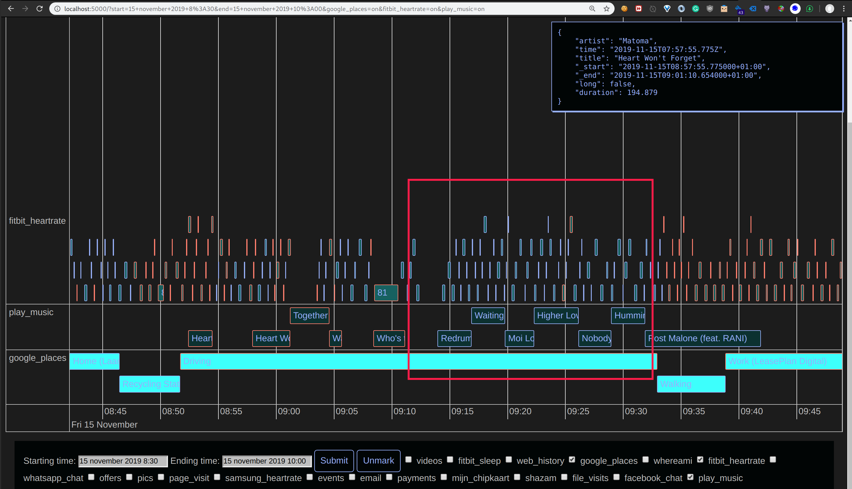 Timeline screenshot 2